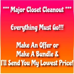 Transitioning out of most clothing ect high end sale.🥰😍🤩